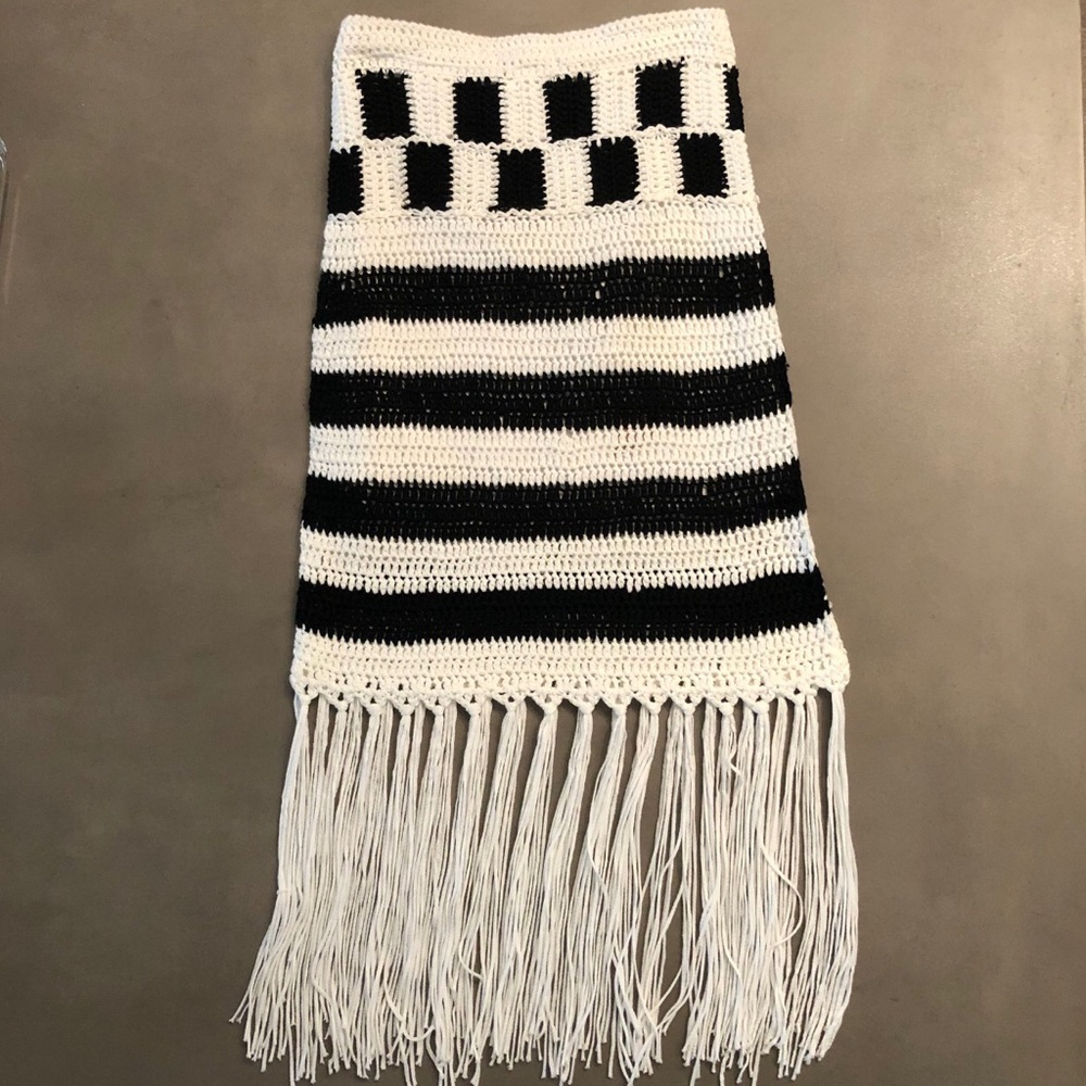 knit fringe skirt